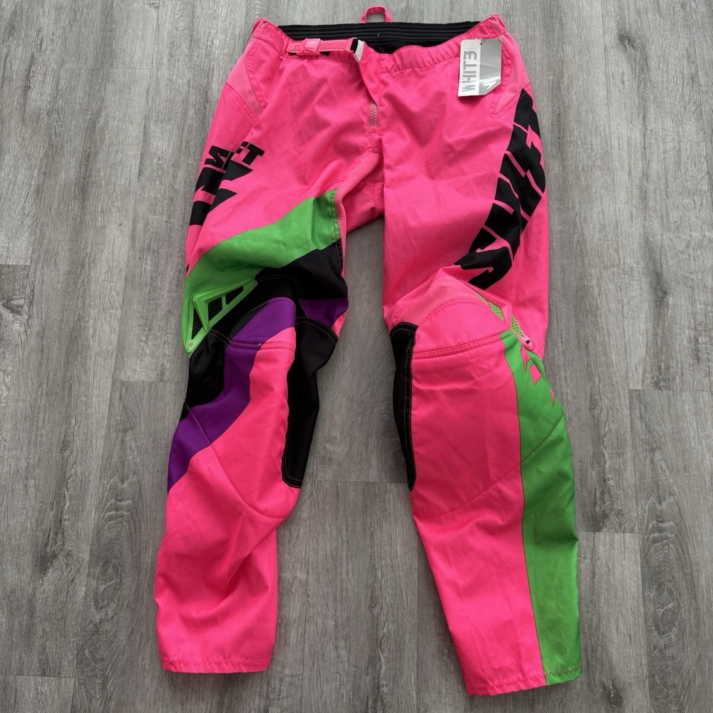 Shift MX Pants Mens 36x30 Pink Neon Motocross Dirt Bike Off Road New With Tags